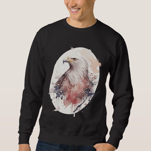 Sudadera Bald Eagle Japanese Cherry Blossom Sakura Wildlife (Anverso)