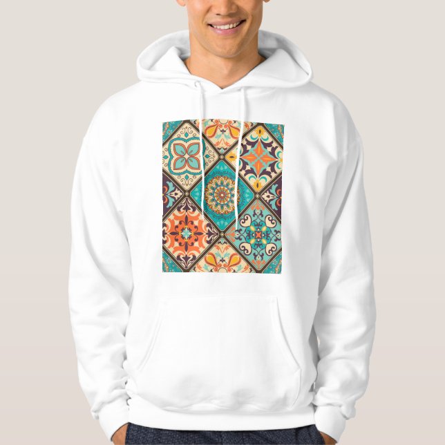 Sudadera Baldosas de mosaico colorido: motivos islámicos. (Anverso)