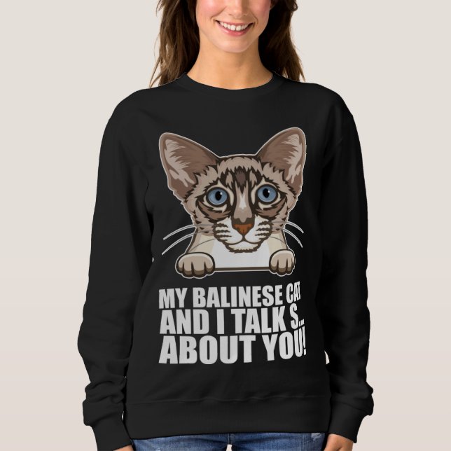 Sudadera Balinese Dad  Balinese Mom  Balinese cats (Anverso)