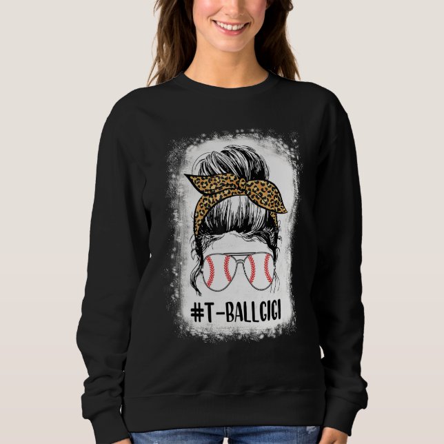 Sudadera Ball blanqueado Gigi Life Messy Bun Leopard Print  (Anverso)