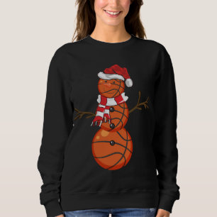 Sudadera Ball de baloncesto Navidad regalo de Snowman Baske