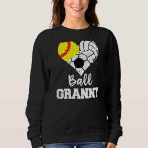 Sudadera Ball Granny Heart Softball Volleyball Soccer Gran
