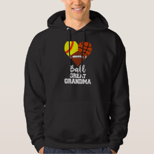 Sudadera Ball Great Grandma Heart Softball Basketball Foot