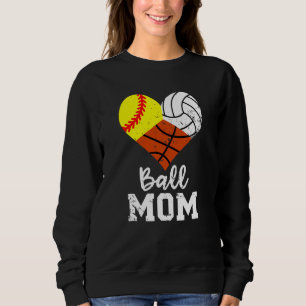 Sudadera Ball Mom Softbol Voleibol de voleibol de bola Mamá