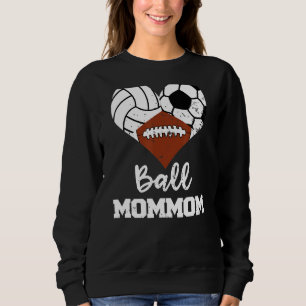 Sudadera Ball MomMom Heart Volleyball Football
