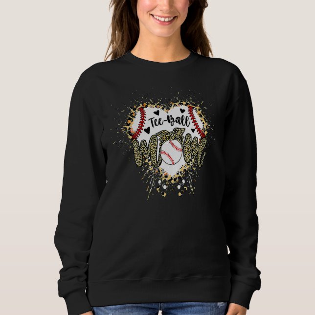 Sudadera Ball Mom's Day Mother Teeball Mom Leopard 5 (Anverso)
