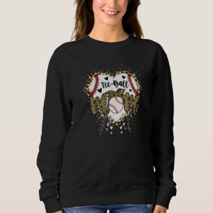 Sudadera Ball Mom's Day Tee Teeball Mom Leopard Funn