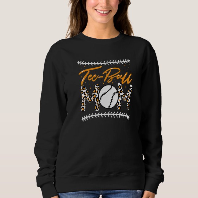 Sudadera Ball Mom's Day Teeball Mom Leopard (Anverso)