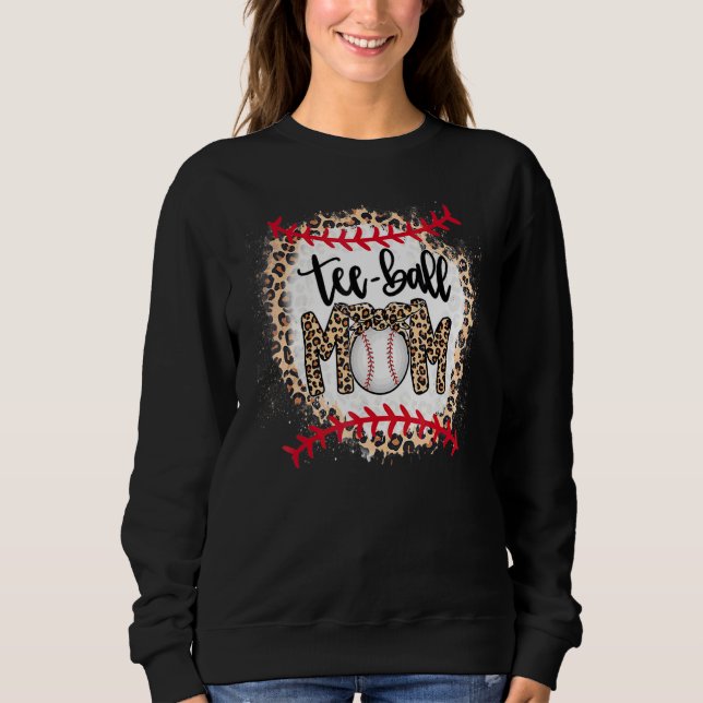 Sudadera Ball Mom's Day Teeball Mom Leopard Matchin (Anverso)