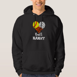 Sudadera Ball Nanny Heart Softball Volleyball Basketball N