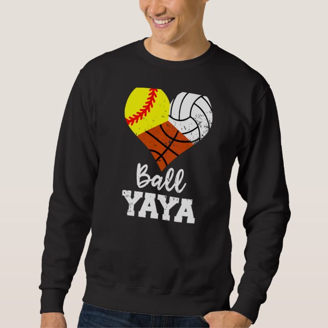 Sudadera Ball Yaya Heart Softball Voleibol Baloncesto Ya (Anverso)