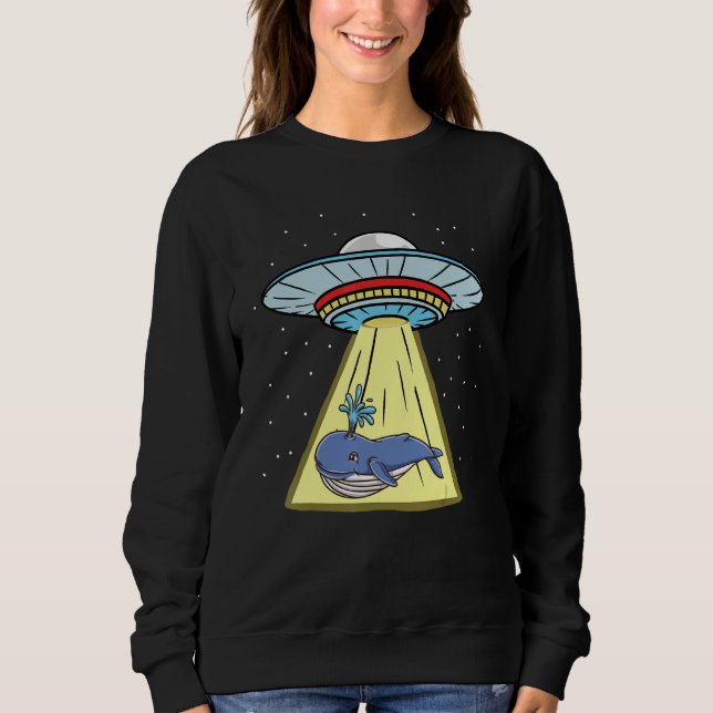 Sudadera Ballena Azul de Abducción Ufo (Anverso)