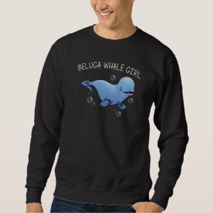 Sudadera Ballena Beluga Genial Para Niñas Niños Orca Ballen