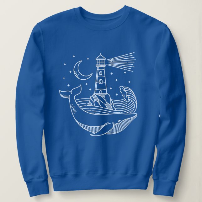 Sudadera Ballena de la Luna del Faro (Anverso del diseño)