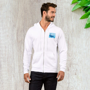 Sudadera Ballena náutica y barco de vela Mar azul océano