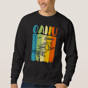 Sudadera Ballena Retro Oahu Hawái Mejores Amigas Fami