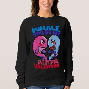 Sudadera Ballenas Azules Que Se Cita, Eres Mi Todo Vale