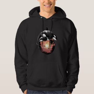 Sudadera Ballenas Cute Orca Samoa Polinesia Sunset estilo