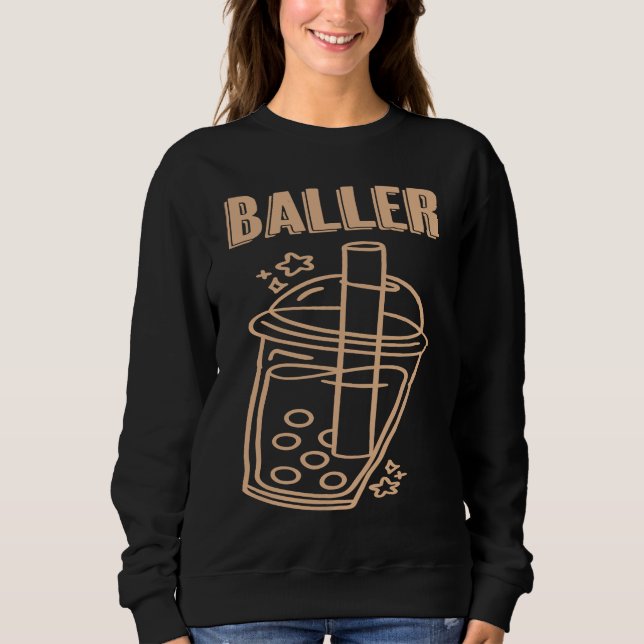 Sudadera Baller Boba Tea Funny Bubble Tea Popping Pearl Mil (Anverso)