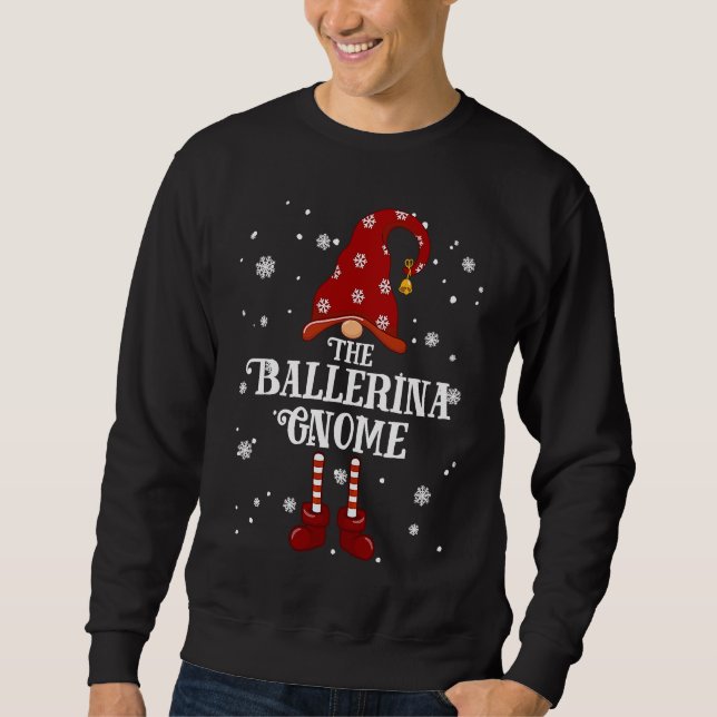 Sudadera Ballerina Gnome Family Matching Group Christmas (Anverso)