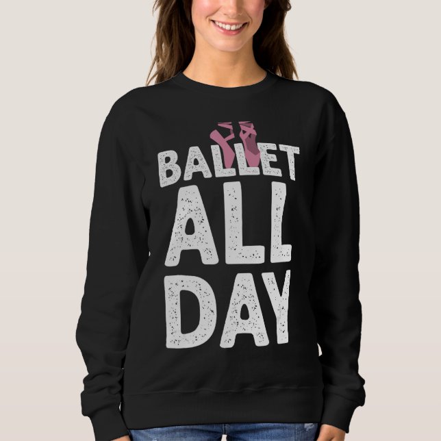 Sudadera Ballerina Graciosa Para Las Chicas Amantes Del Bal (Anverso)