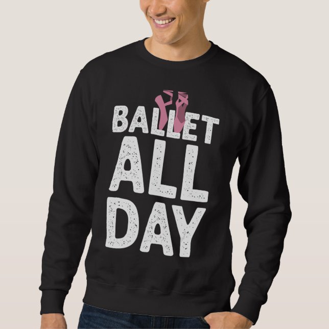 Sudadera Ballerina Graciosa Para Las Chicas Amantes Del Bal (Anverso)