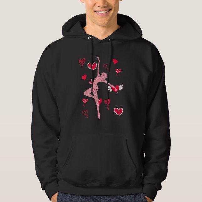 Sudadera Ballerina Hearts En Pointe Ballet Bailando B (Anverso)