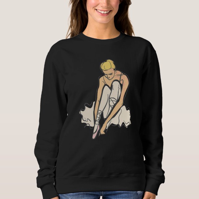 Sudadera Ballet Artístico Bailarina Pointe Barr Gráfico  3 (Anverso)