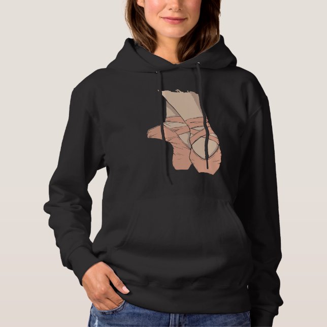 Sudadera Ballet Ballerina Pointe Shoes Point Women Girls Ki (Anverso)