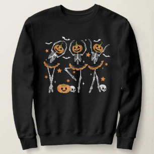 Sudadera Ballet Calabaza Skeleton Scary Halloween