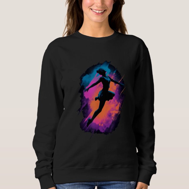 Sudadera Ballet Dancer Silhouette Ballerina Dancing Women G (Anverso)