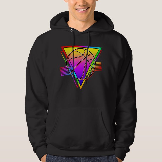 Sudadera Balón de Baloncesto Retro Moderno (Anverso)