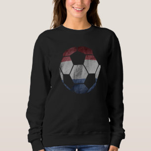 Sudadera Balón de fútbol con bandera de Países Bajos Holand