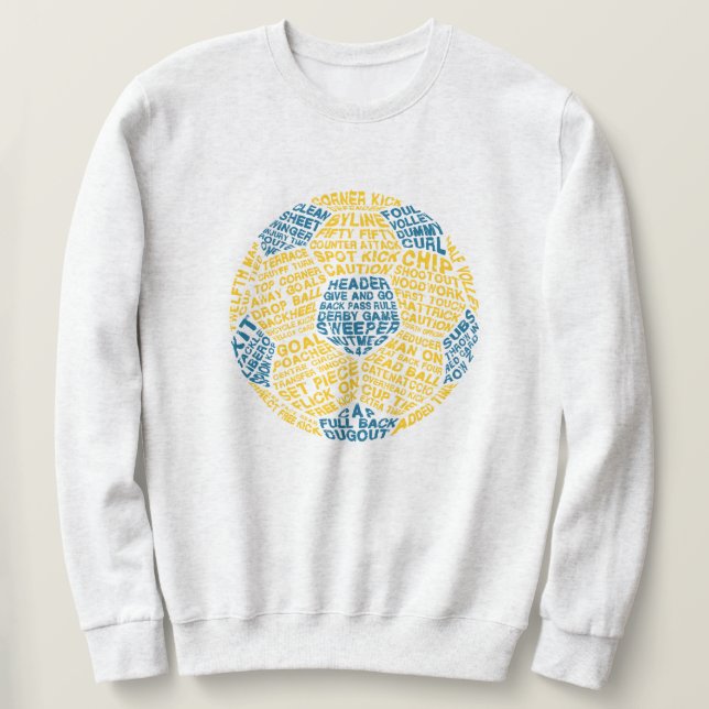 Sudadera Balón de fútbol Palabra Arte (Anverso del diseño)