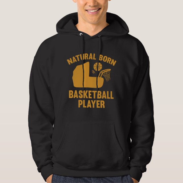 Sudadera Baloncestista Nacido en Naturaleza Natural (Anverso)