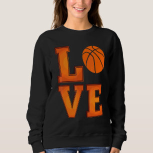 Sudadera Baloncesto Amor Fun Equipo Vintage Hombres Mujeres