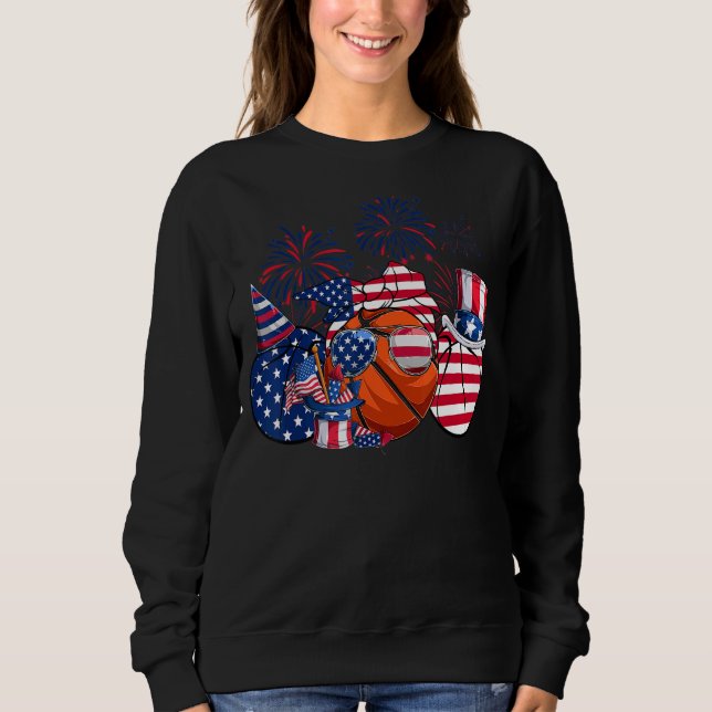 Sudadera Baloncesto Azul Blanco Rojo Baloncesto Norteameric (Anverso)