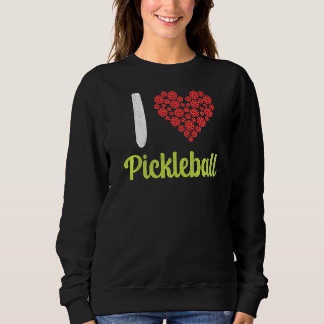 Sudadera Baloncesto de corazón de I Heart Pickleball (Anverso)