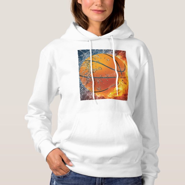 Sudadera Baloncesto en llamas (Anverso)