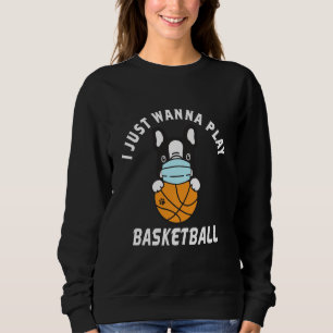 Sudadera Baloncesto Face Mask Funny Baloncesto Cuarentena