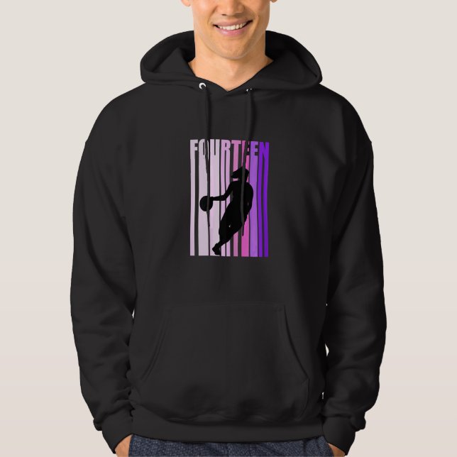 Sudadera Baloncesto femenino 14th Birthday Women Retro 14 F (Anverso)