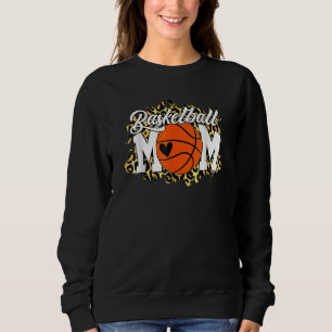 Sudadera Baloncesto Mamá Día de la Madre Leopard Heart Ball