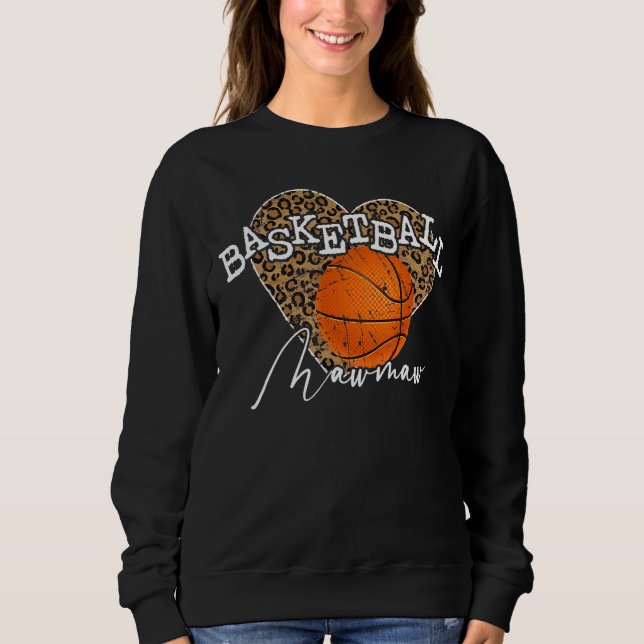 Sudadera Baloncesto Mawmaw Leopard Heart Basketball (Anverso)