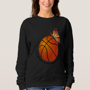 Sudadera Baloncesto Mi Corazón Está En Ese Campo Mariposa S