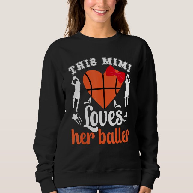 Sudadera Baloncesto Mimi Ama A Su Baloncesto Mimi De Un Bal (Anverso)