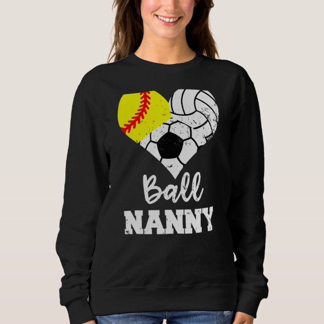 Sudadera Baloncesto Nanny Corazón Softball Voleibol Fútbol  (Anverso)