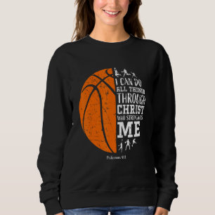 Sudadera Baloncesto puedo hacer cosas a través de cristiano