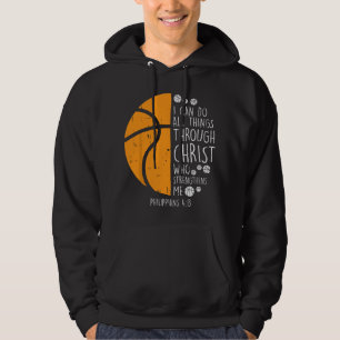 Sudadera Baloncesto puedo hacer cosas Versículo de la Bibli