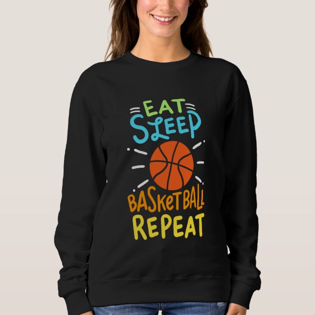 Sudadera Baloncesto - Repetición de Eat Sleep Basketball (Anverso)
