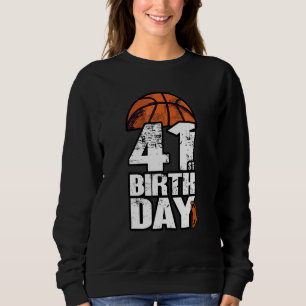 Sudadera Baloncesto Vintage de 41 años 41º cumpleaños
